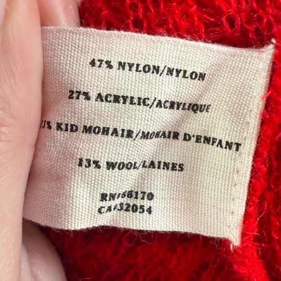 Sparrow Anthropologie red knit sweater dress set long sleeve size L boho - Picture 8 of 8